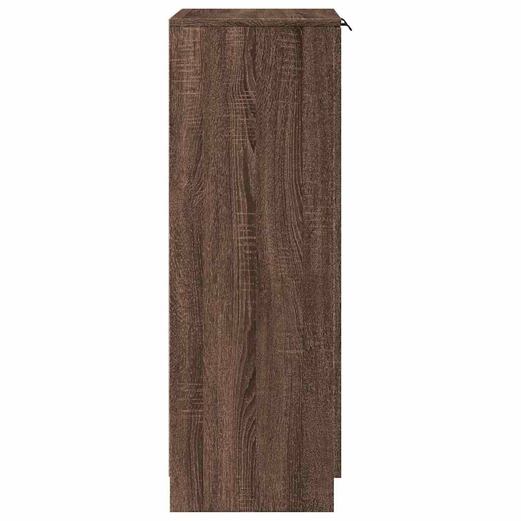 Schuhschrank Schwarz 59x35x100 cm Holzwerkstoff