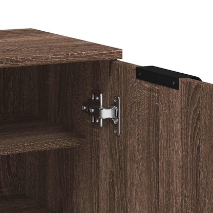 Schuhschrank Schwarz 59x35x100 cm Holzwerkstoff