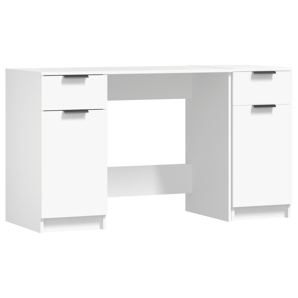 Schreibtisch mit Beistellschrank Schwarz Holzwerkstoff