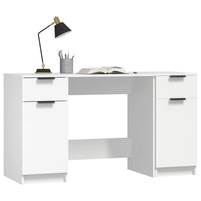 Schreibtisch mit Beistellschrank Schwarz Holzwerkstoff
