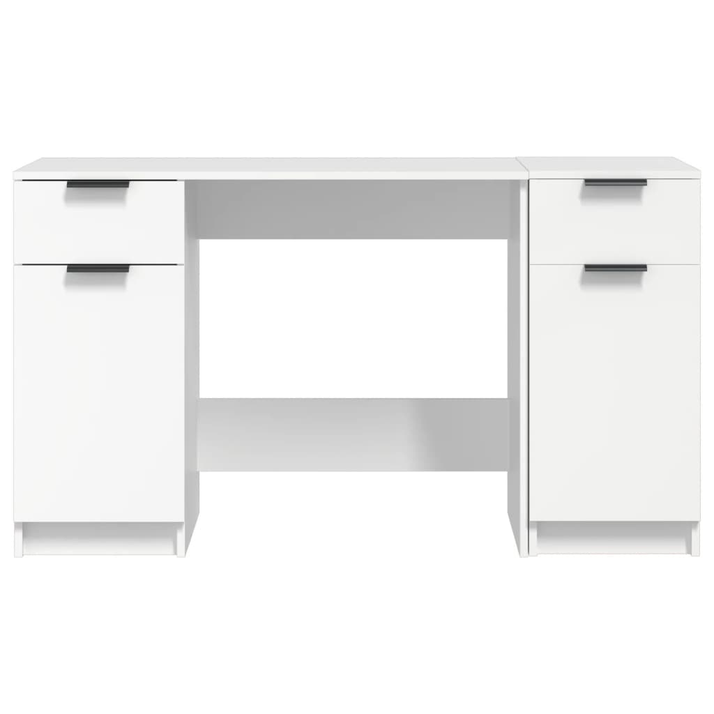 Schreibtisch mit Beistellschrank Schwarz Holzwerkstoff