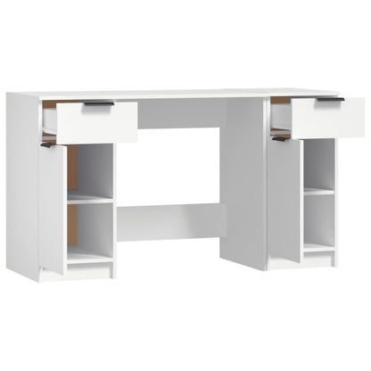 Schreibtisch mit Beistellschrank Schwarz Holzwerkstoff