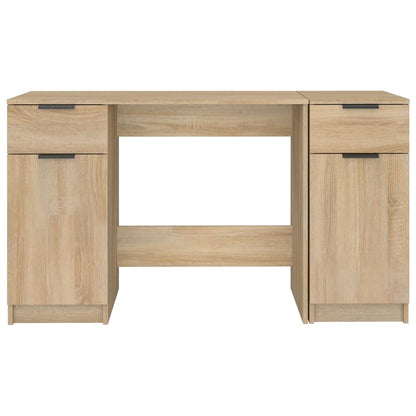 Schreibtisch mit Beistellschrank Schwarz Holzwerkstoff