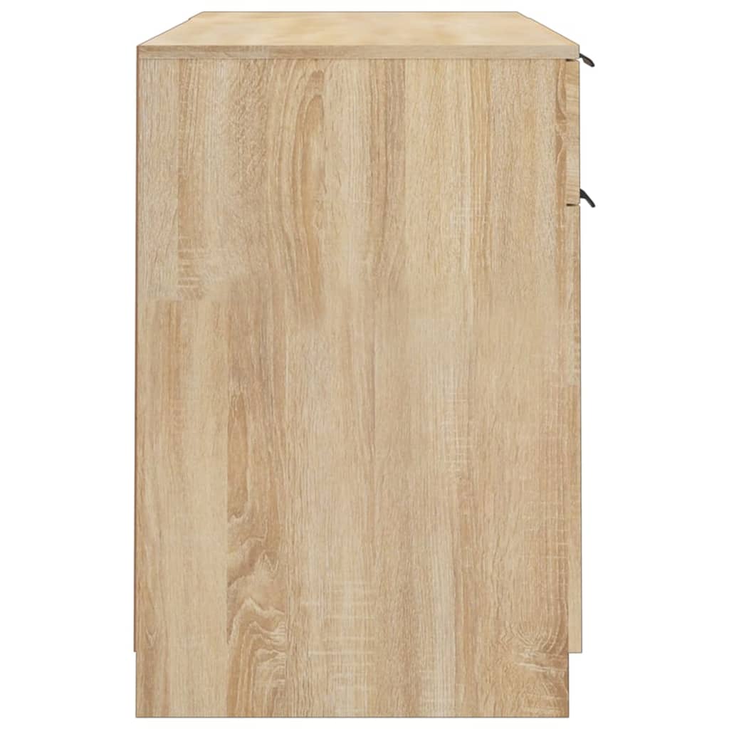 Schreibtisch mit Beistellschrank Schwarz Holzwerkstoff