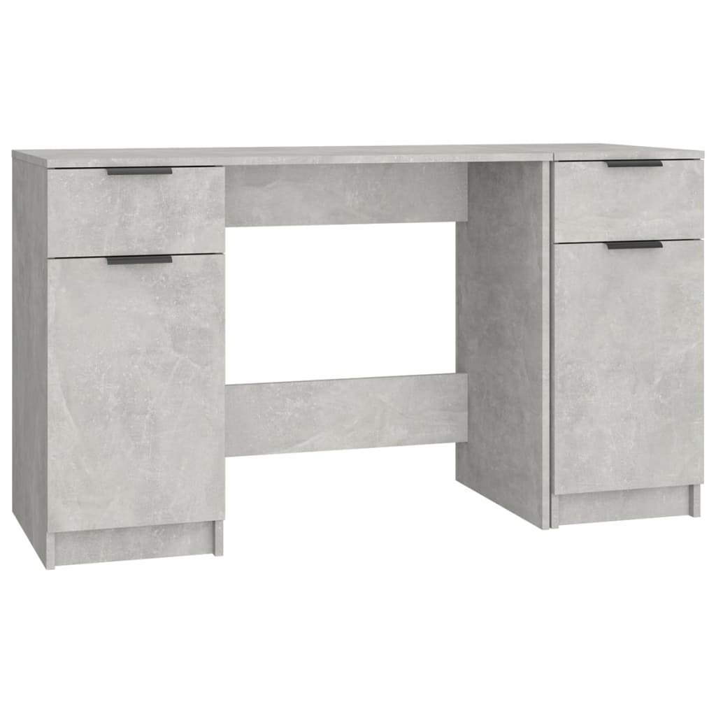 Schreibtisch mit Beistellschrank Schwarz Holzwerkstoff