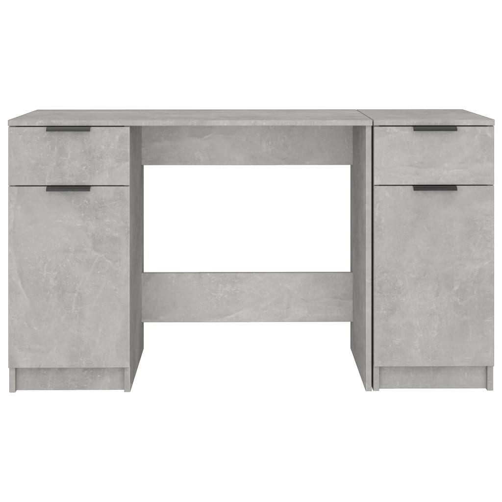 Schreibtisch mit Beistellschrank Schwarz Holzwerkstoff