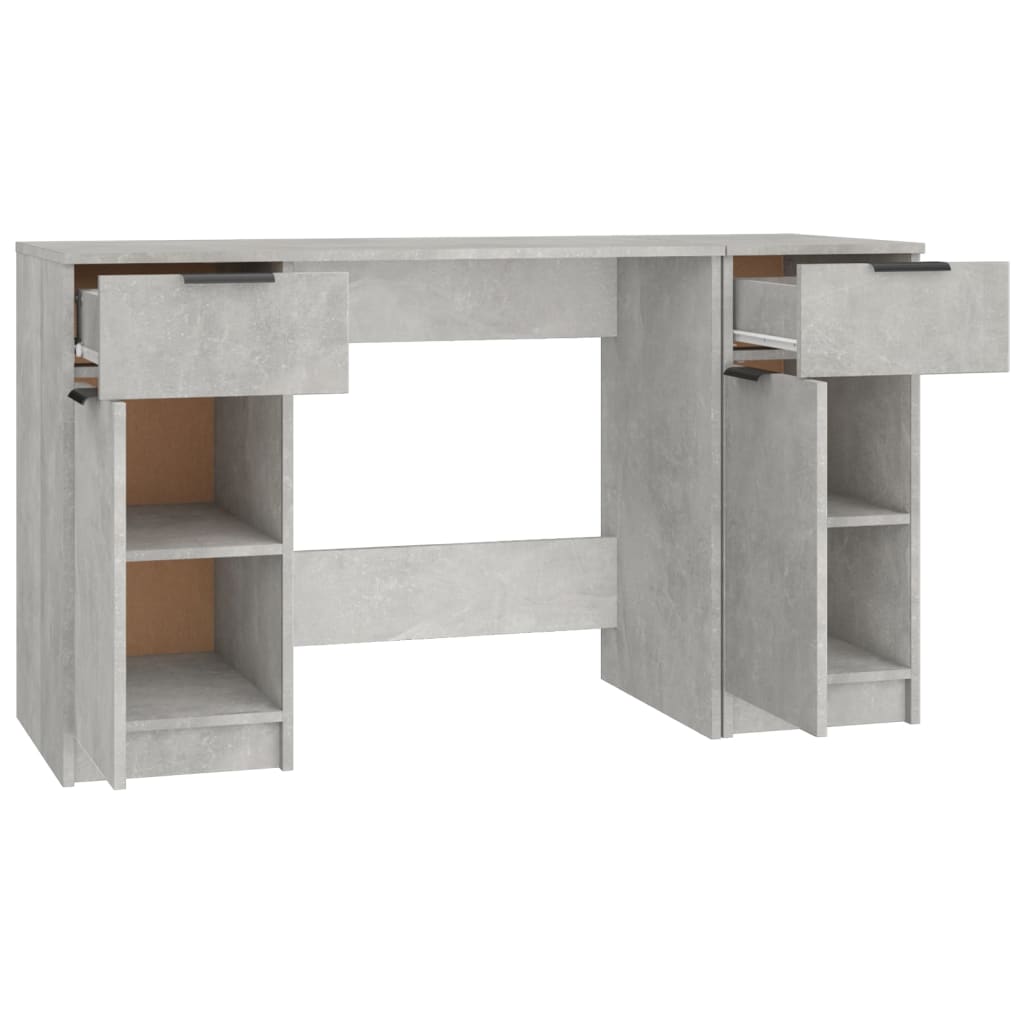 Schreibtisch mit Beistellschrank Schwarz Holzwerkstoff