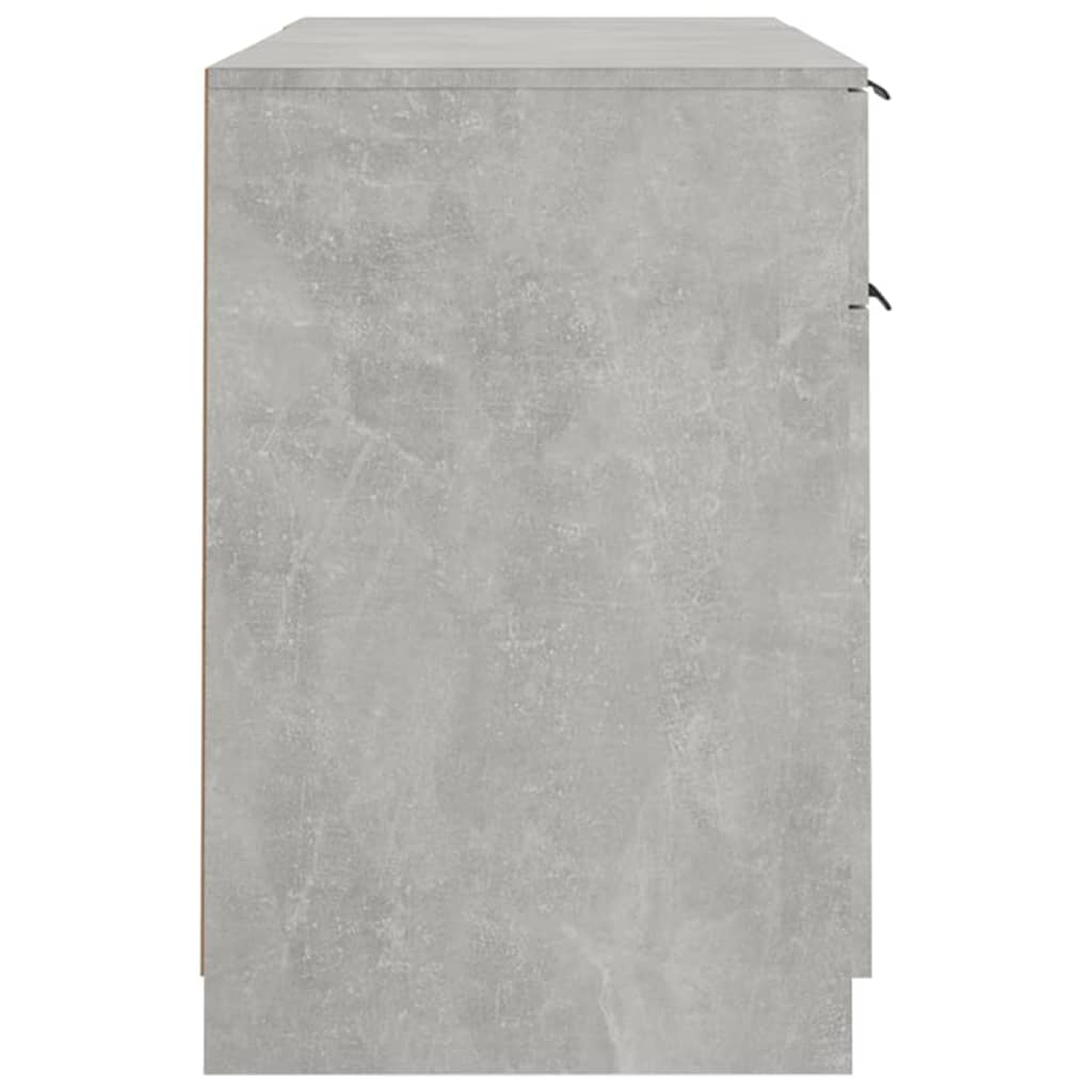Schreibtisch mit Beistellschrank Schwarz Holzwerkstoff