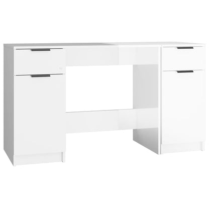 Schreibtisch mit Beistellschrank Schwarz Holzwerkstoff