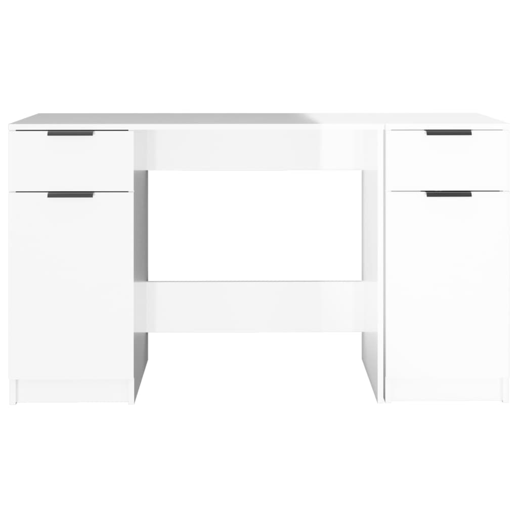 Schreibtisch mit Beistellschrank Schwarz Holzwerkstoff