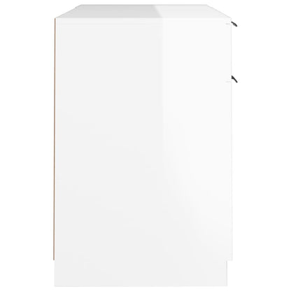 Schreibtisch mit Beistellschrank Schwarz Holzwerkstoff