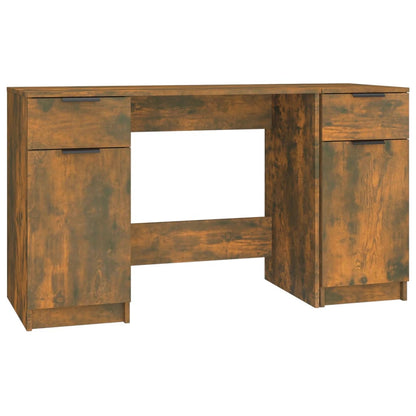 Schreibtisch mit Beistellschrank Schwarz Holzwerkstoff