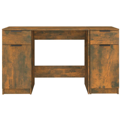 Schreibtisch mit Beistellschrank Schwarz Holzwerkstoff