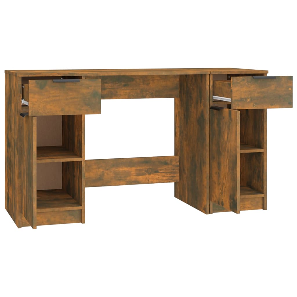 Schreibtisch mit Beistellschrank Schwarz Holzwerkstoff