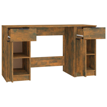 Schreibtisch mit Beistellschrank Schwarz Holzwerkstoff
