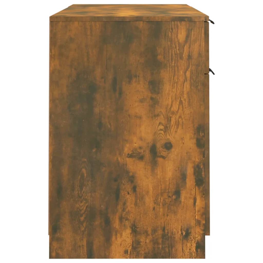 Schreibtisch mit Beistellschrank Schwarz Holzwerkstoff