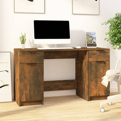 Schreibtisch mit Beistellschrank Schwarz Holzwerkstoff