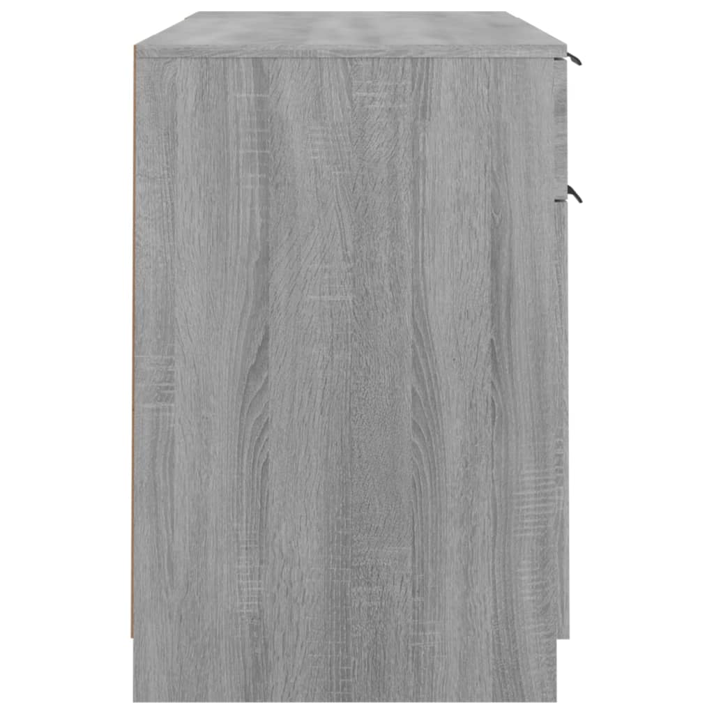 Schreibtisch mit Beistellschrank Schwarz Holzwerkstoff
