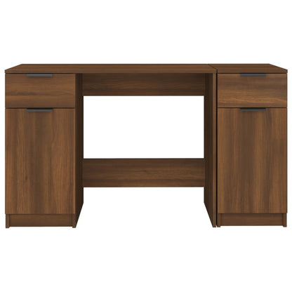 Schreibtisch mit Beistellschrank Schwarz Holzwerkstoff