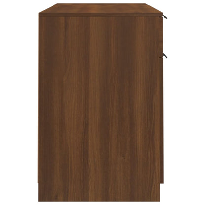 Schreibtisch mit Beistellschrank Schwarz Holzwerkstoff