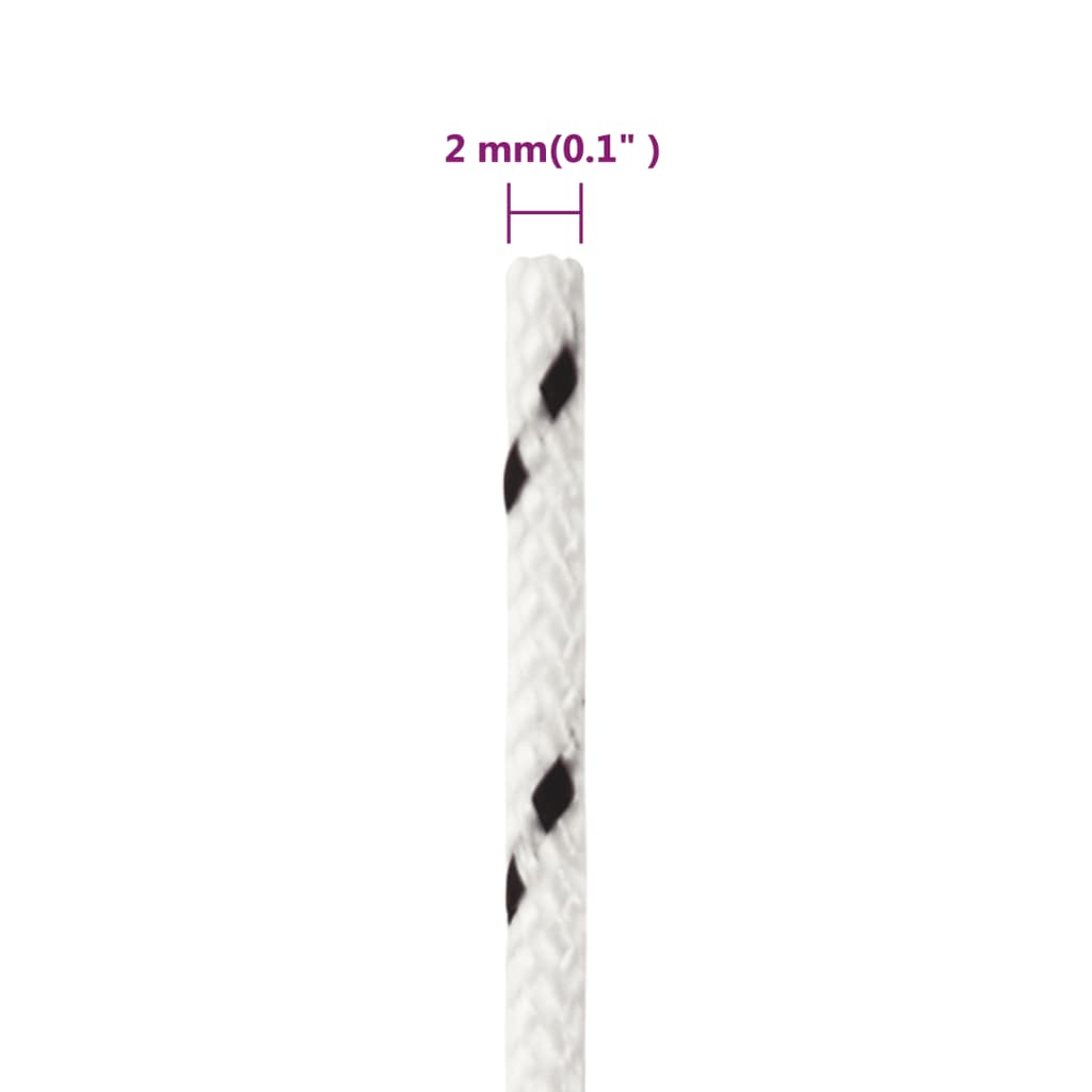 Geflochtes Bootsseil 2mm in versch. Farben, 50-500 Meter