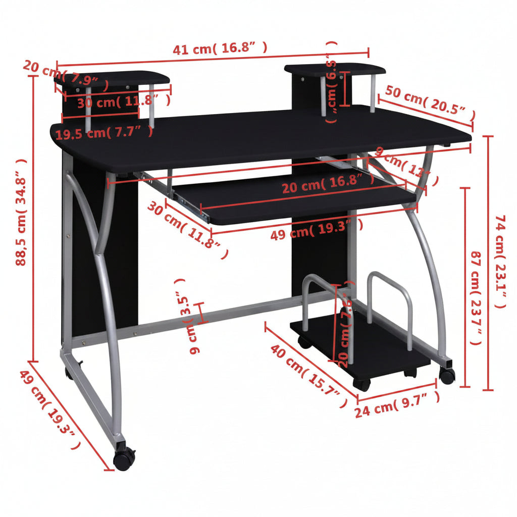Computertisch 110X52X88,5 Cm Holzwerkstoff