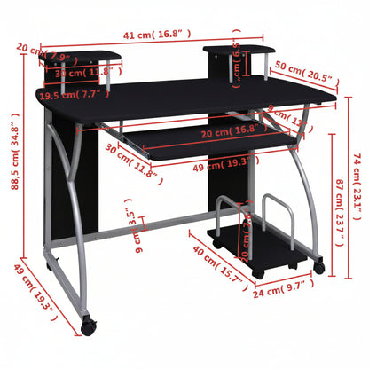 Computertisch 110X52X88,5 Cm Holzwerkstoff
