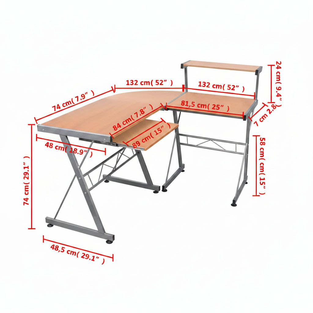 Eck-Computertisch Holzwerkstoff
