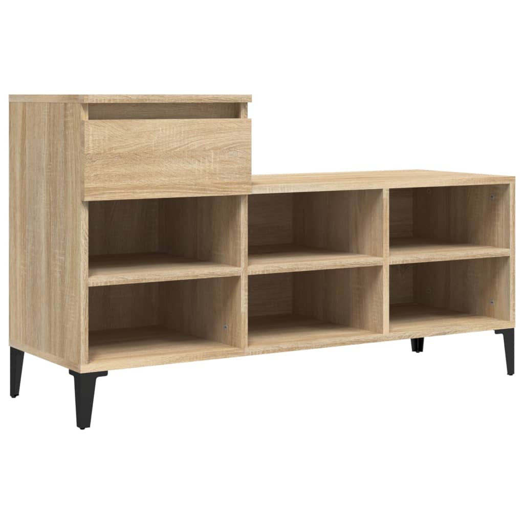 Schuhregal Weiß 102x36x60 cm Holzwerkstoff