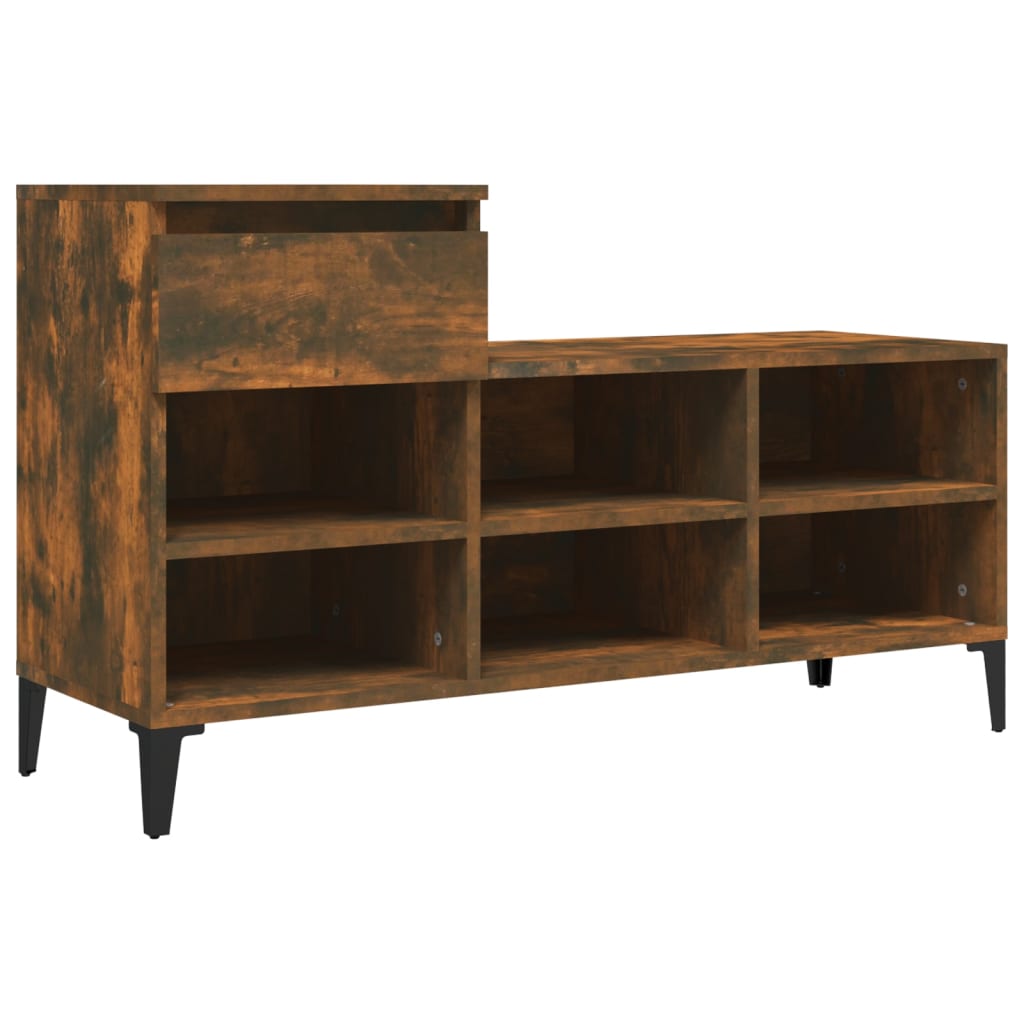 Schuhregal Weiß 102x36x60 cm Holzwerkstoff
