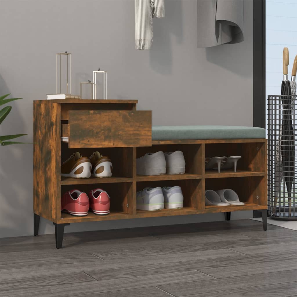 Schuhregal Weiß 102x36x60 cm Holzwerkstoff