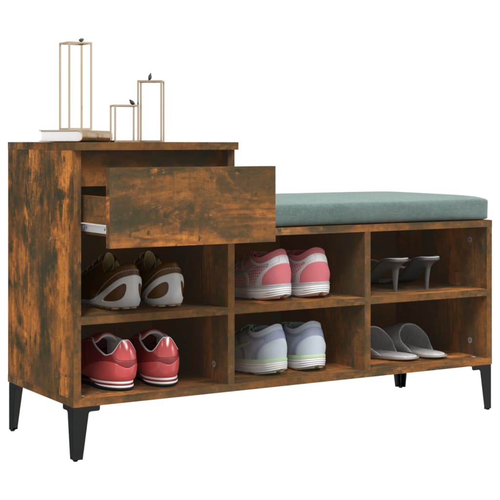 Schuhregal Weiß 102x36x60 cm Holzwerkstoff