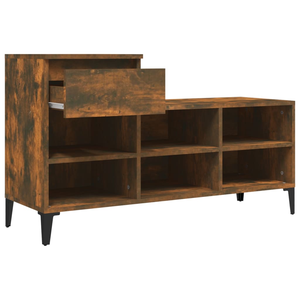 Schuhregal Weiß 102x36x60 cm Holzwerkstoff