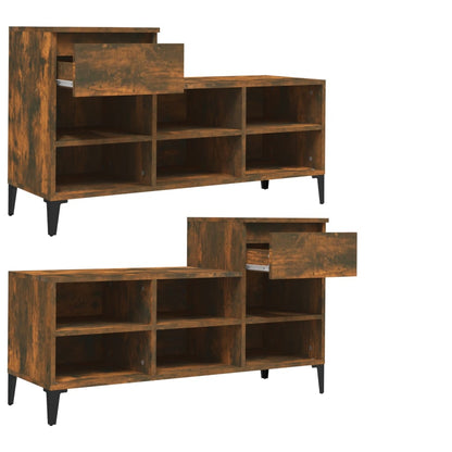 Schuhregal Weiß 102x36x60 cm Holzwerkstoff