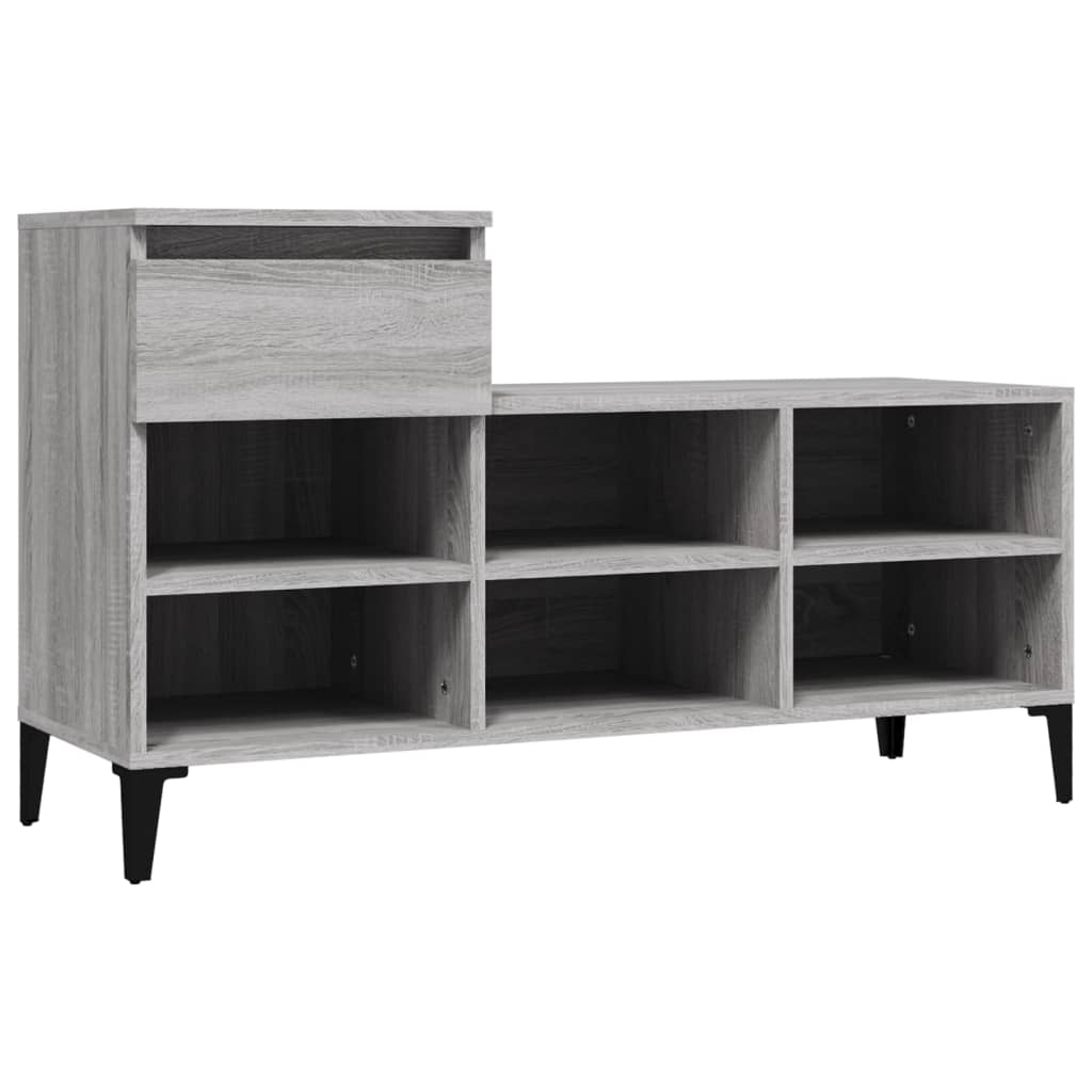 Schuhregal Weiß 102x36x60 cm Holzwerkstoff