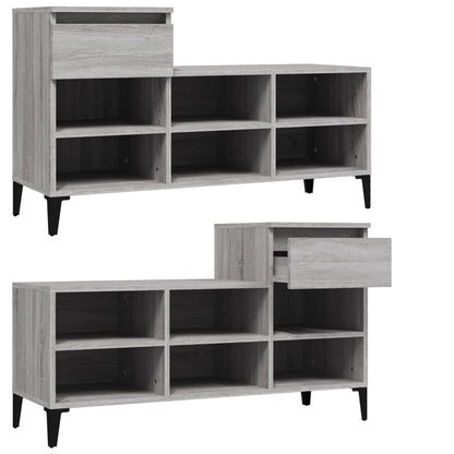Schuhregal Weiß 102x36x60 cm Holzwerkstoff