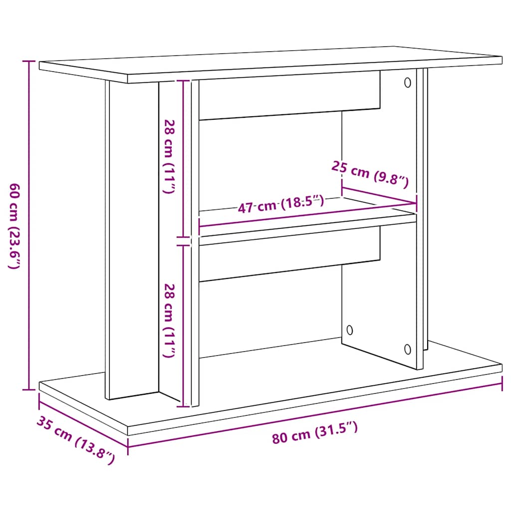 Aquarienschrank | Aquarientisch | Aquarienständer | 80 x 35 x 60 cm | Farbwahl