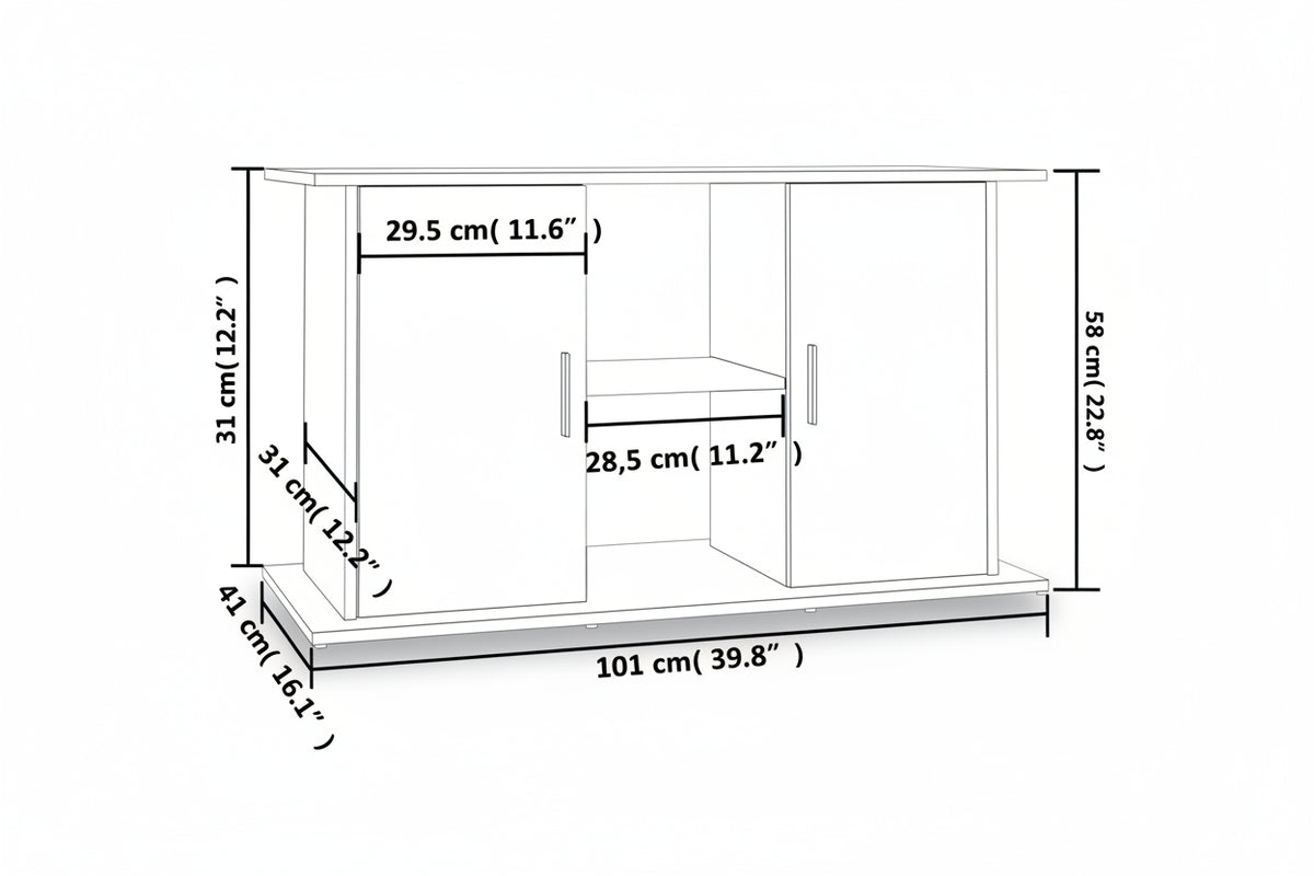 Aquarienschrank | Aquarientisch | Aquarienständer | 101 x 41 x 58 cm | Farbwahl