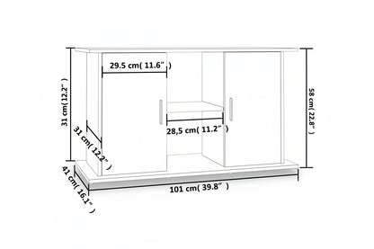 Aquarienschrank | Aquarientisch | Aquarienständer | 101 x 41 x 58 cm | Farbwahl