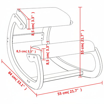 Kniestuhl 55X84X55 Cm Birkensperrholz