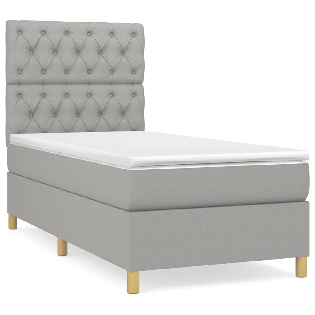Boxspringbett mit hoher Rückenlehne, inkl. Matratze 80x200 cm