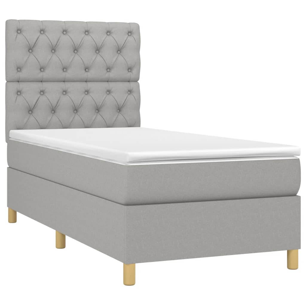 Boxspringbett mit hoher Rückenlehne, inkl. Matratze 80x200 cm