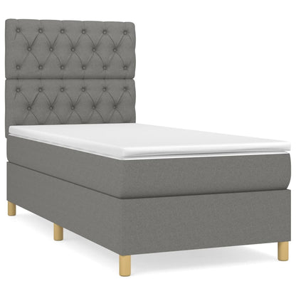 Boxspringbett mit hoher Rückenlehne, inkl. Matratze 80x200 cm