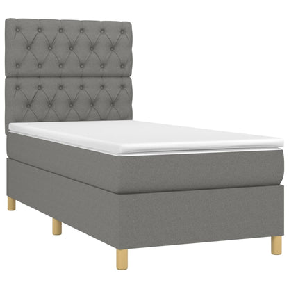 Boxspringbett mit hoher Rückenlehne, inkl. Matratze 80x200 cm