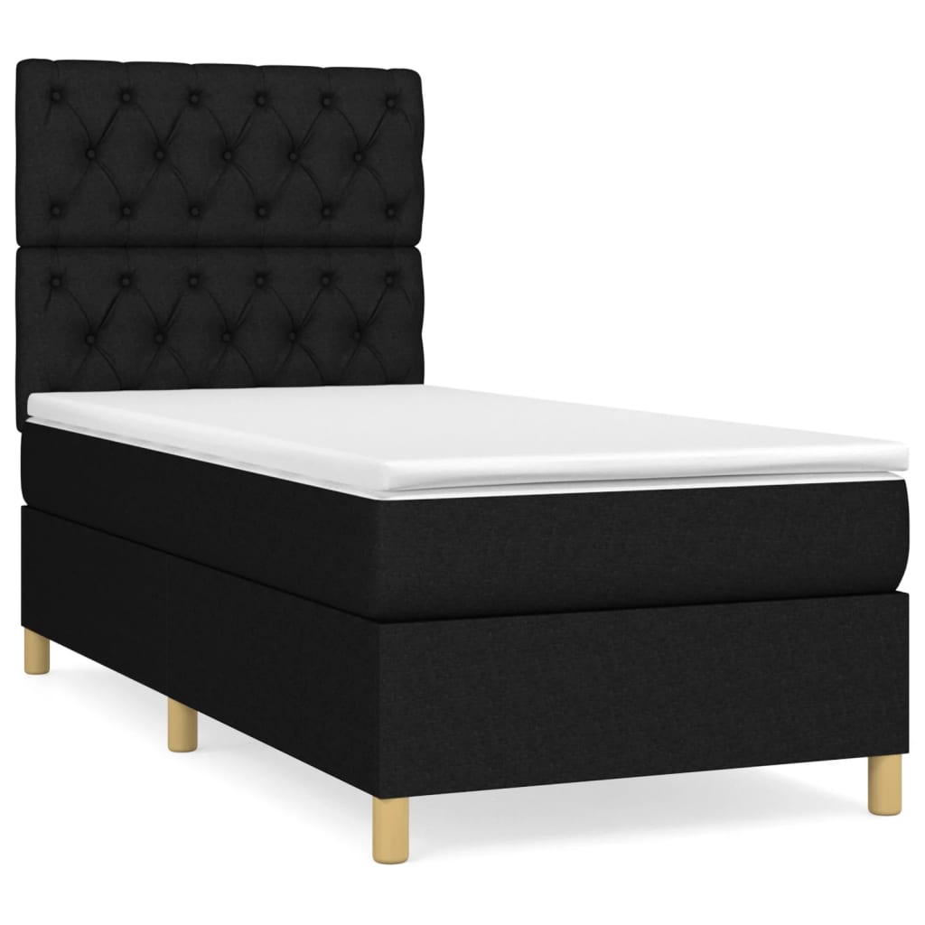 Boxspringbett mit hoher Rückenlehne, inkl. Matratze 80x200 cm