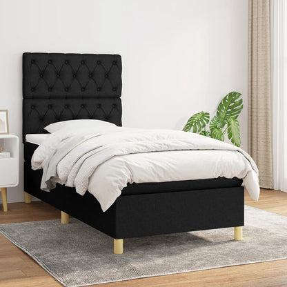 Boxspringbett mit hoher Rückenlehne, inkl. Matratze 80x200 cm