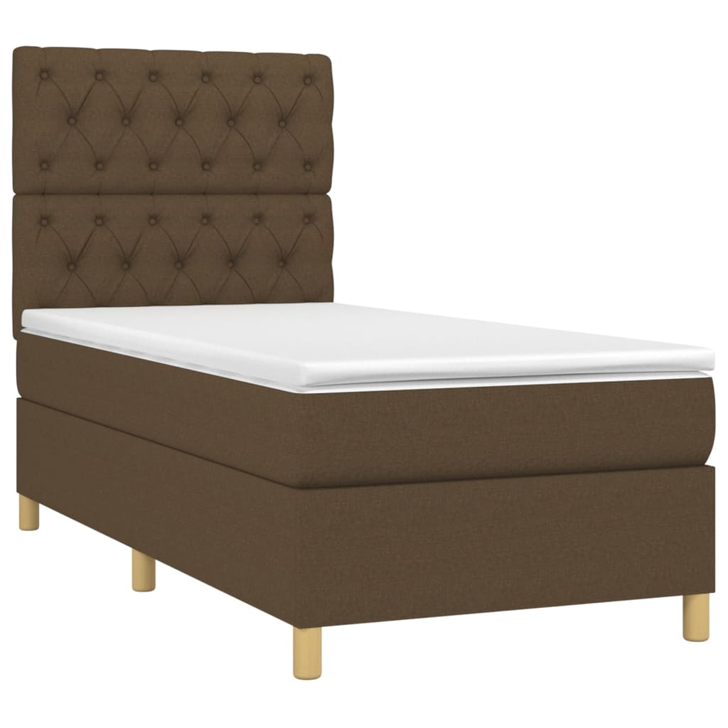 Boxspringbett mit hoher Rückenlehne, inkl. Matratze 80x200 cm