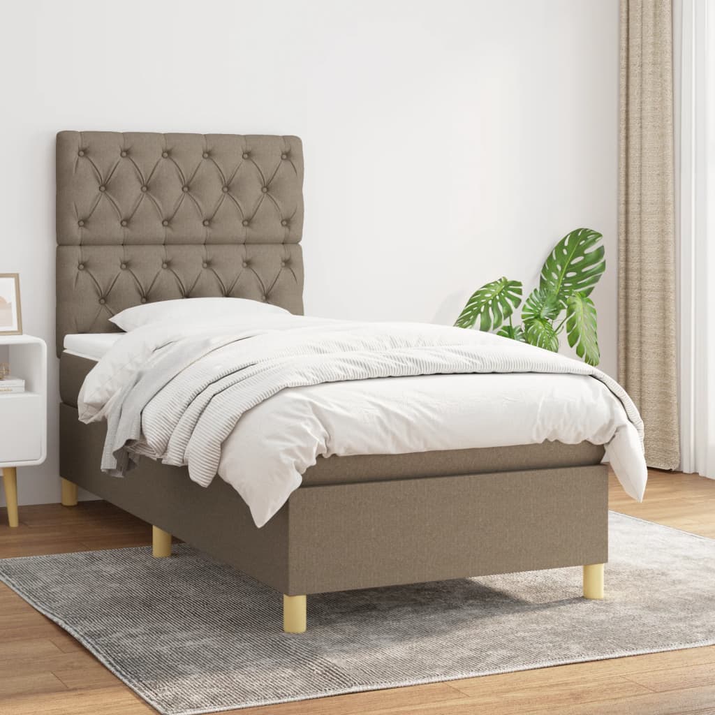 Boxspringbett mit hoher Rückenlehne, inkl. Matratze 80x200 cm