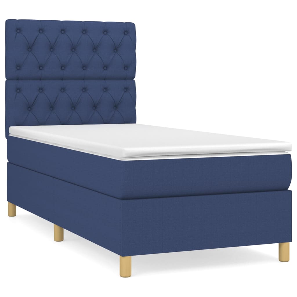 Boxspringbett mit hoher Rückenlehne, inkl. Matratze 80x200 cm