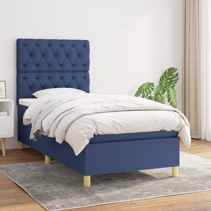 Boxspringbett mit hoher Rückenlehne, inkl. Matratze 80x200 cm